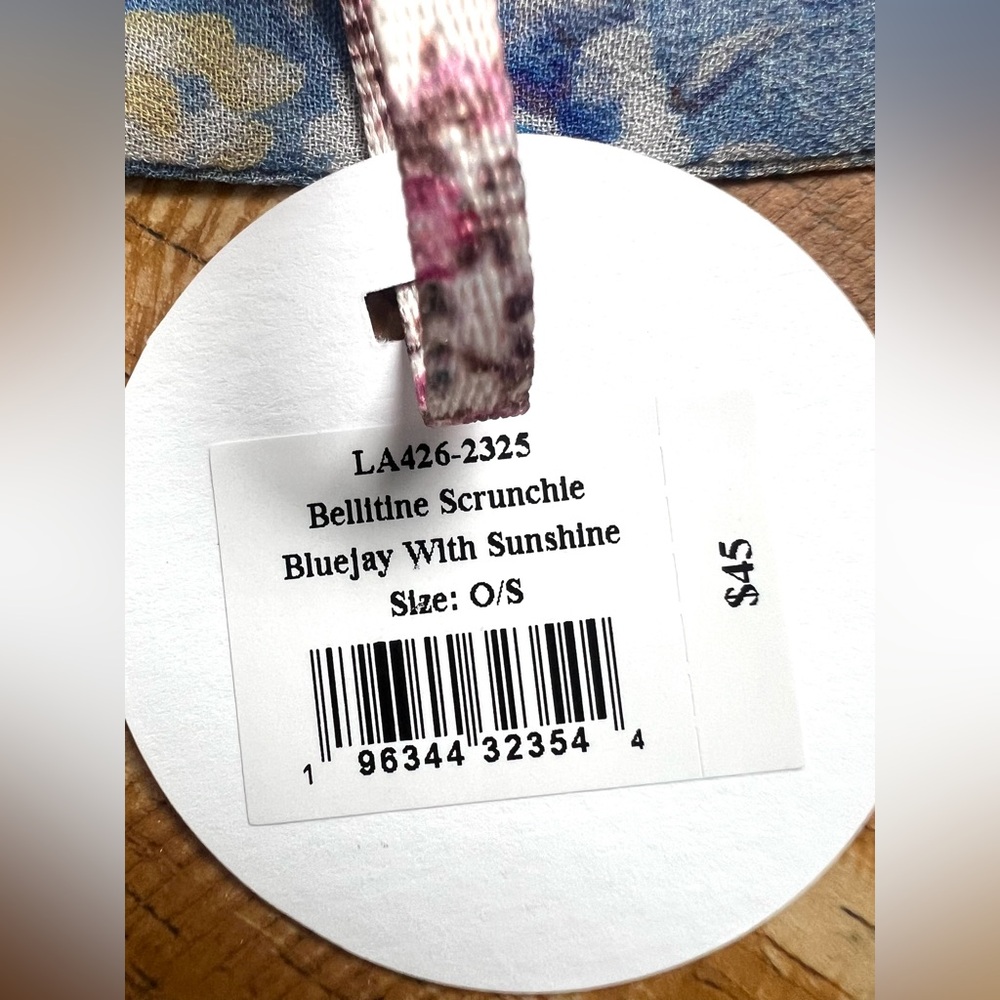 LoveShackFancy Bellitine Scrunchie Re Edition in Bluejay Sunshine Hair Bow NWT - Picture 5 of 10
